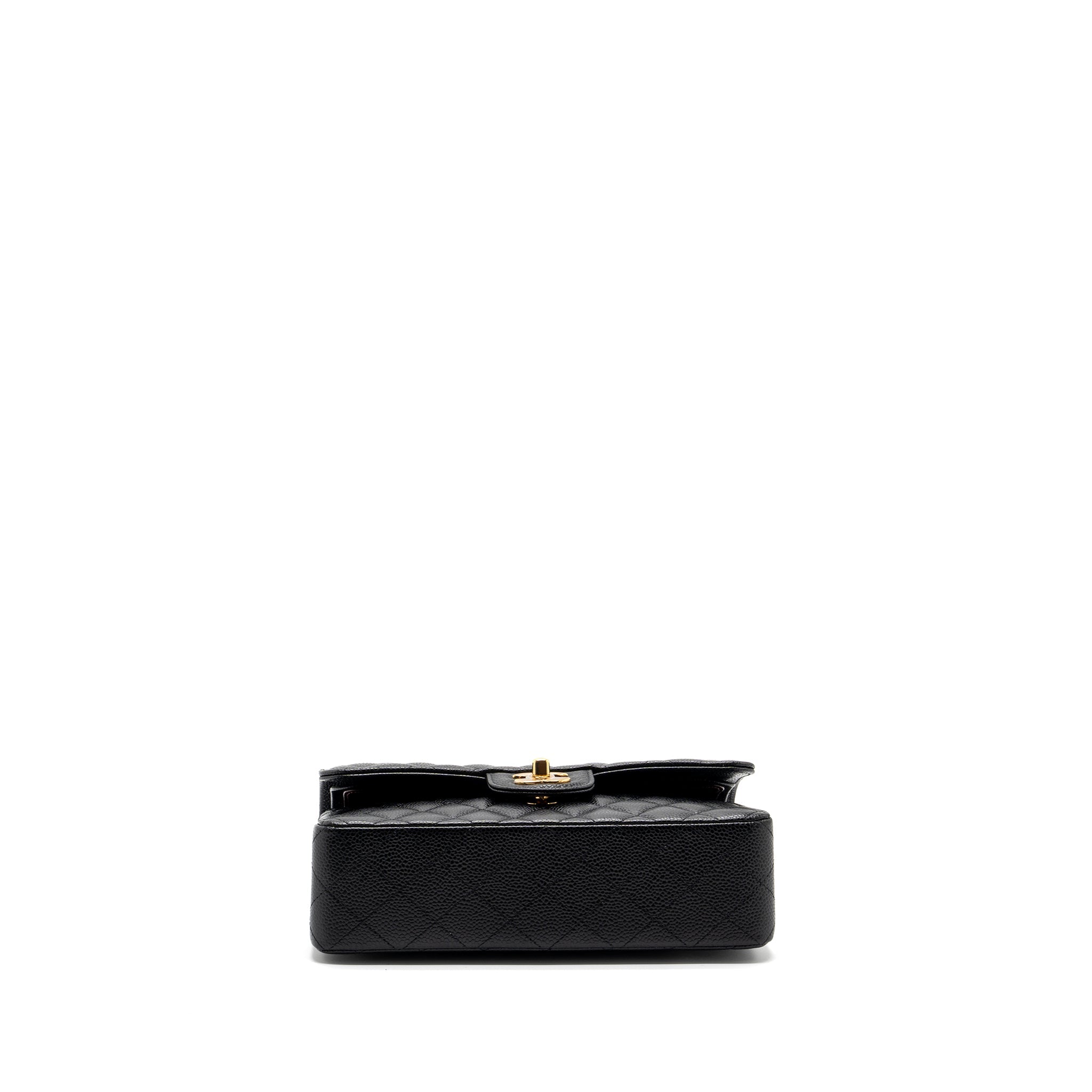 CHANEL SMALL CLASSIC DOUBLE FLAP BAG CAVIAR BLACK GHW