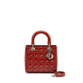 DIOR MEDIUM LADY DIOR PATENT DARK PINK SHW