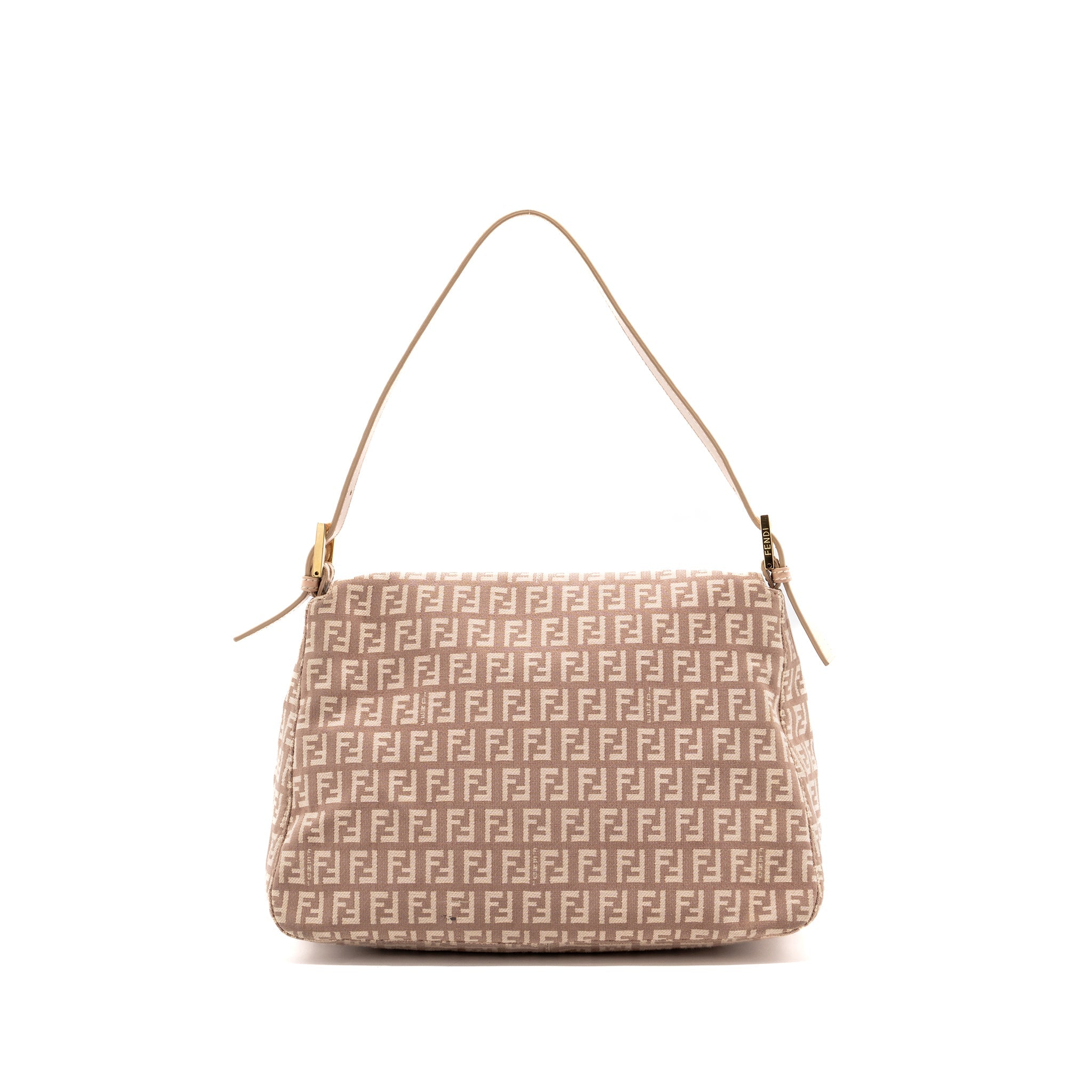 FENDI ZUCCHINO MAMA FLAP BAG FF JACQUARD CANVAS LIGHT PINK GHW