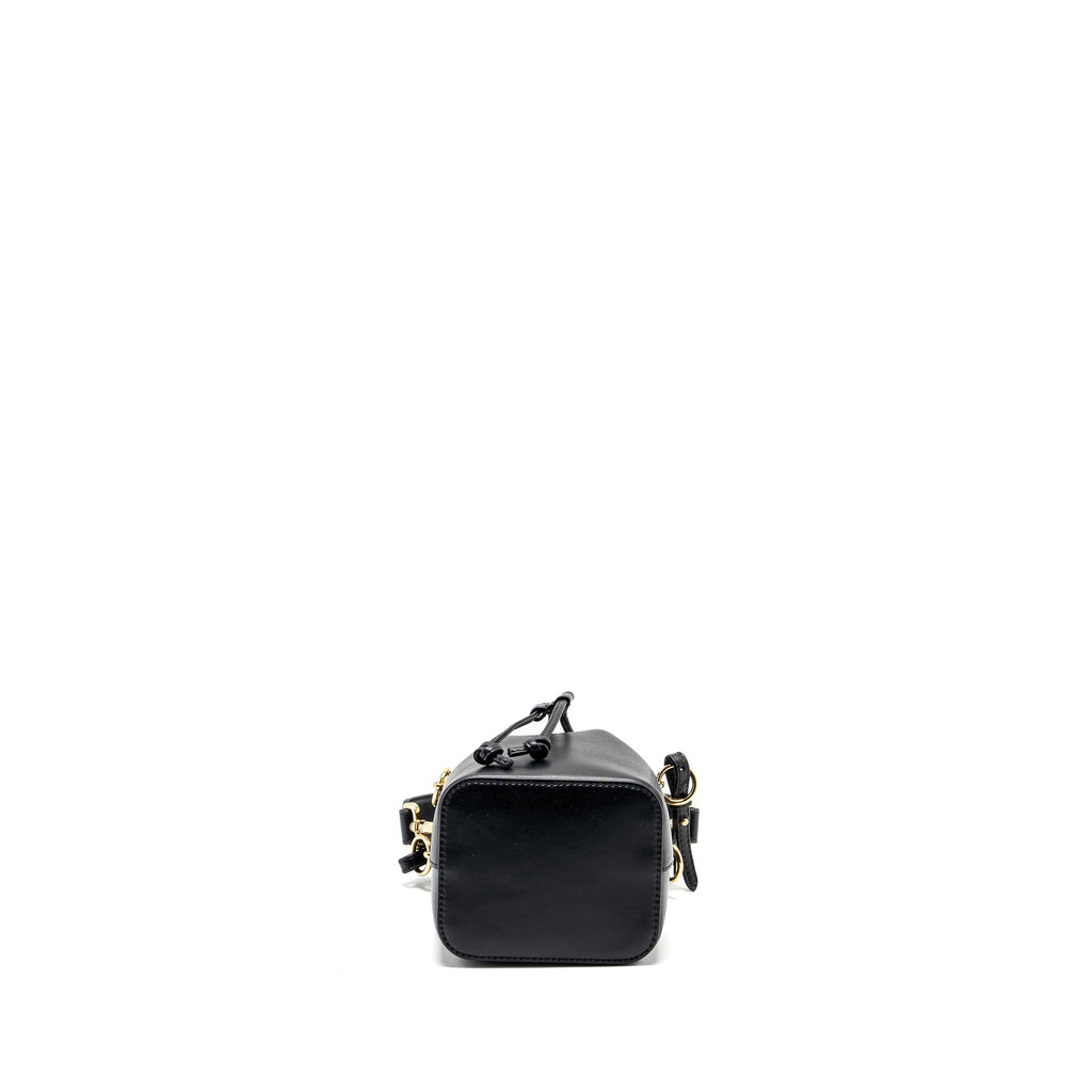 FENDI MINI MON TRESOR BUCKET BAG CALFSKIN BLACK GHW