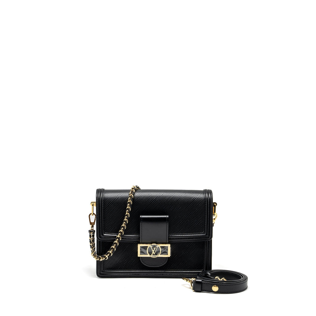 LOUIS VUITTON DAUPHINE MM EPI BLACK GHW