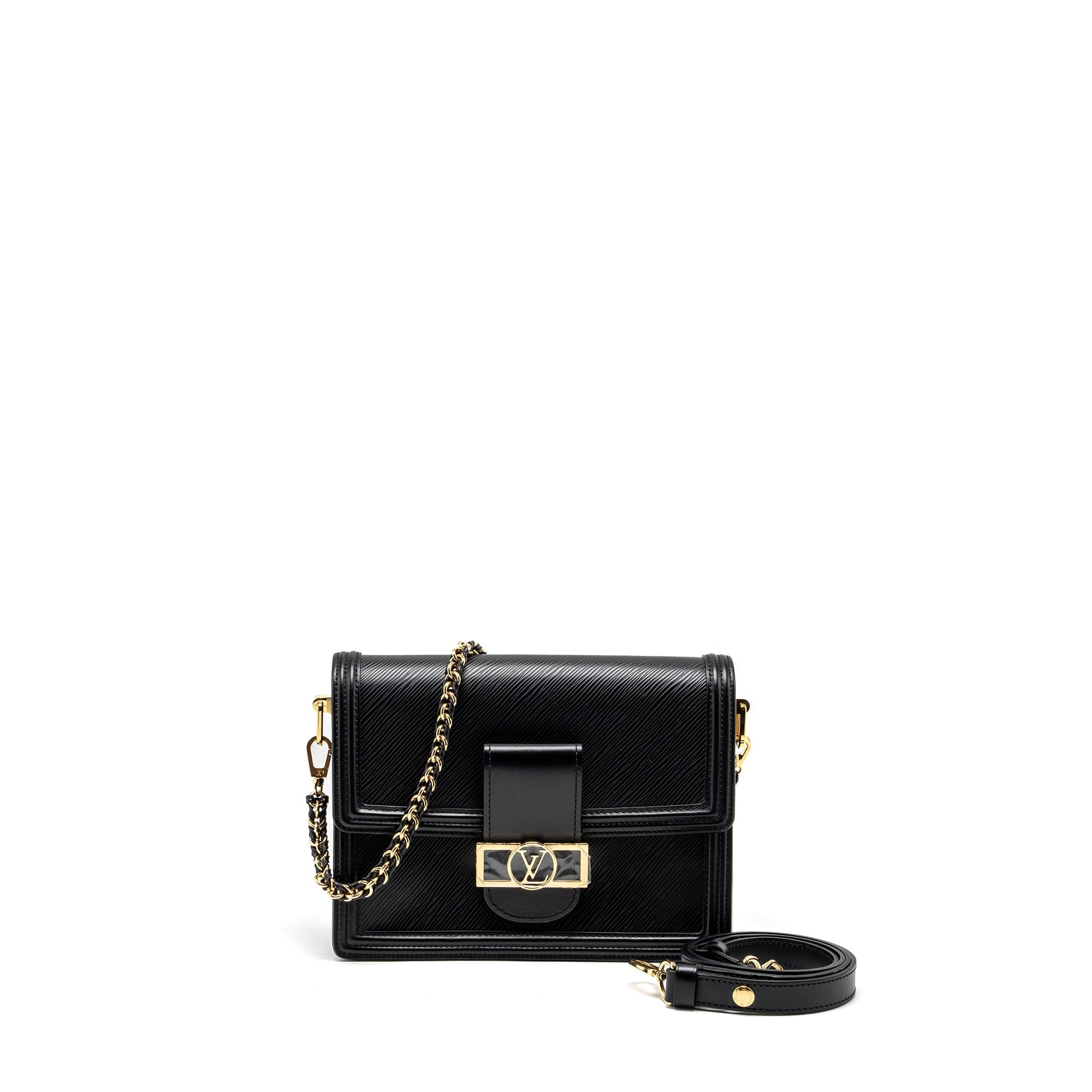 LOUIS VUITTON DAUPHINE MM EPI BLACK GHW