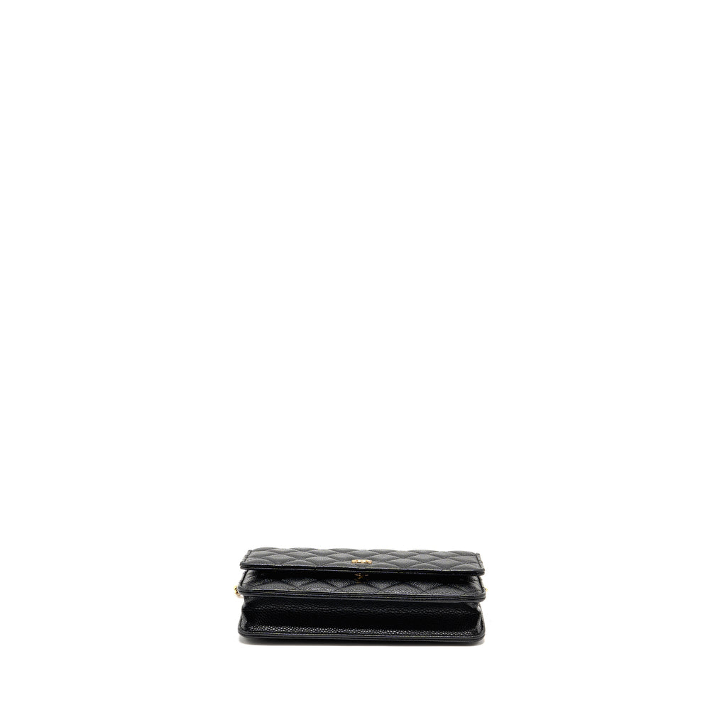 CHANEL CLASSIC WALLET ON CHAIN CAVIAR BLACK GHW