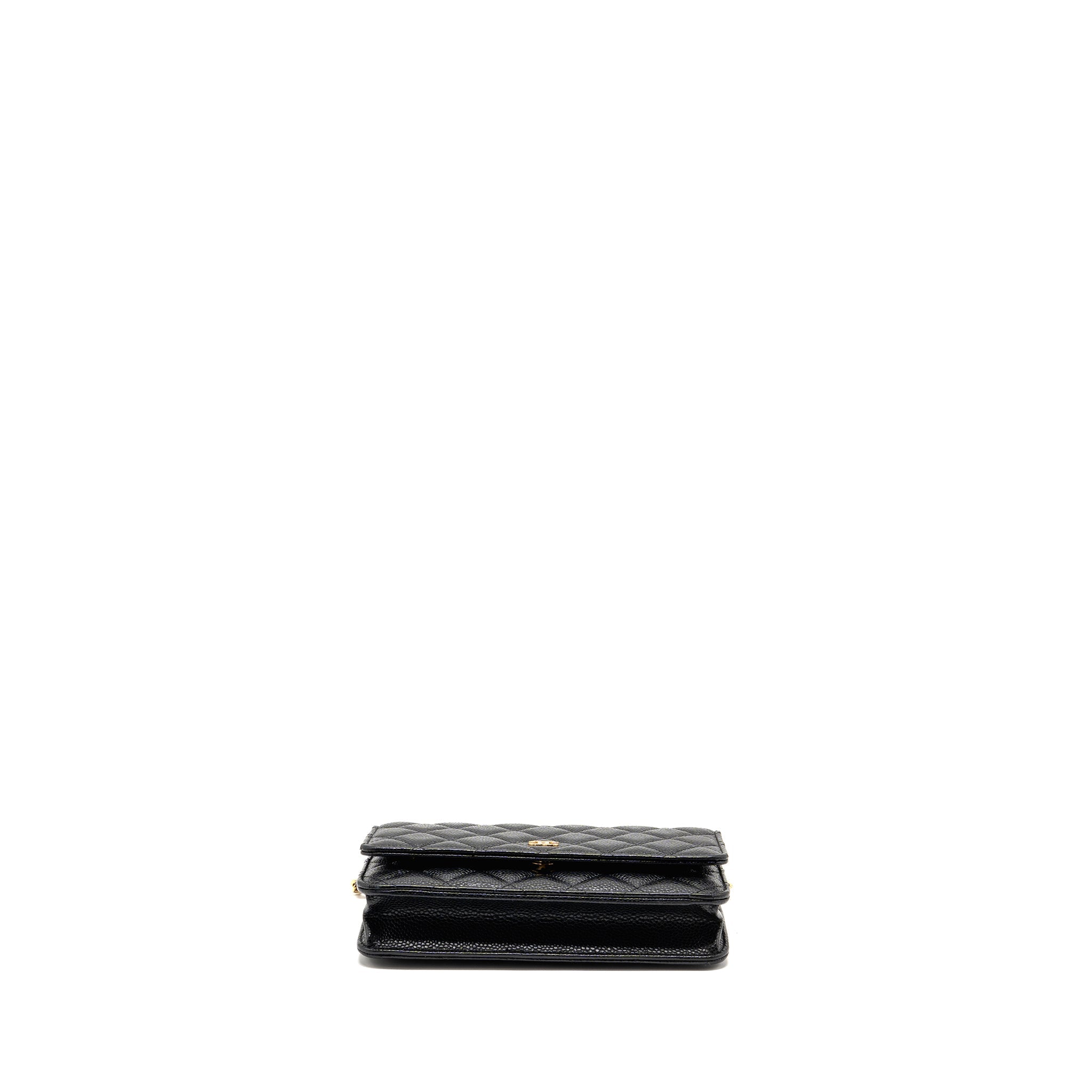 CHANEL CLASSIC WALLET ON CHAIN CAVIAR BLACK GHW