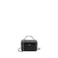 CHANEL TOP HANDLE LONG VANITY CASE LAMBSKIN BLACK SHW (MICROCHIP)