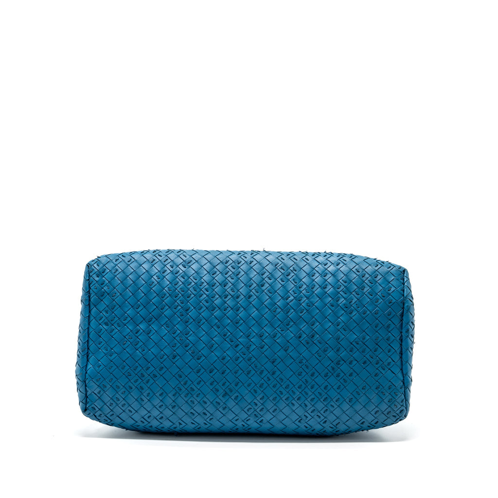 BOTTEGA VENETA LARGE TOTE BAG NAPPA BLUE RUTHENIUM HARDWARE