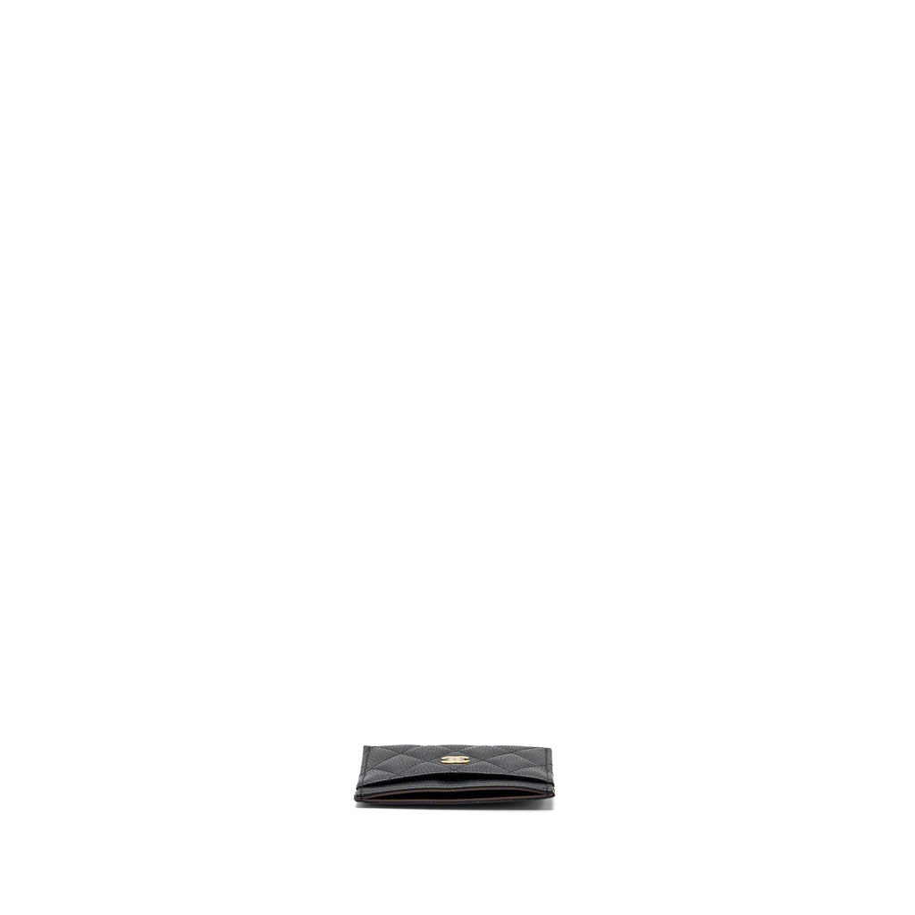 CHANEL CLASSIC CARD HOLDER CAVIAR BLACK GHW(MICROCHIP)