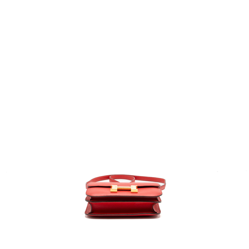 HERMES MINI CONSTANCE EPSOM Q5 ROUGE CASAQUE GHW