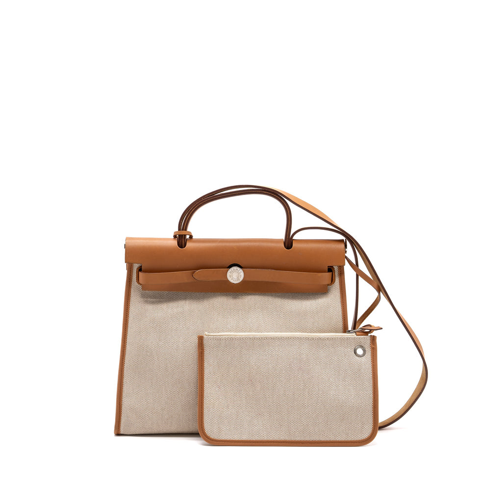 HERMES HERBAG 31 CANVAS/HUNTER MULTICOLOURED SHW