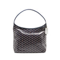 GOYARD BOHEME HOBO BAG GOYARDINE CANVAS/CALFSKIN NAVY SHW