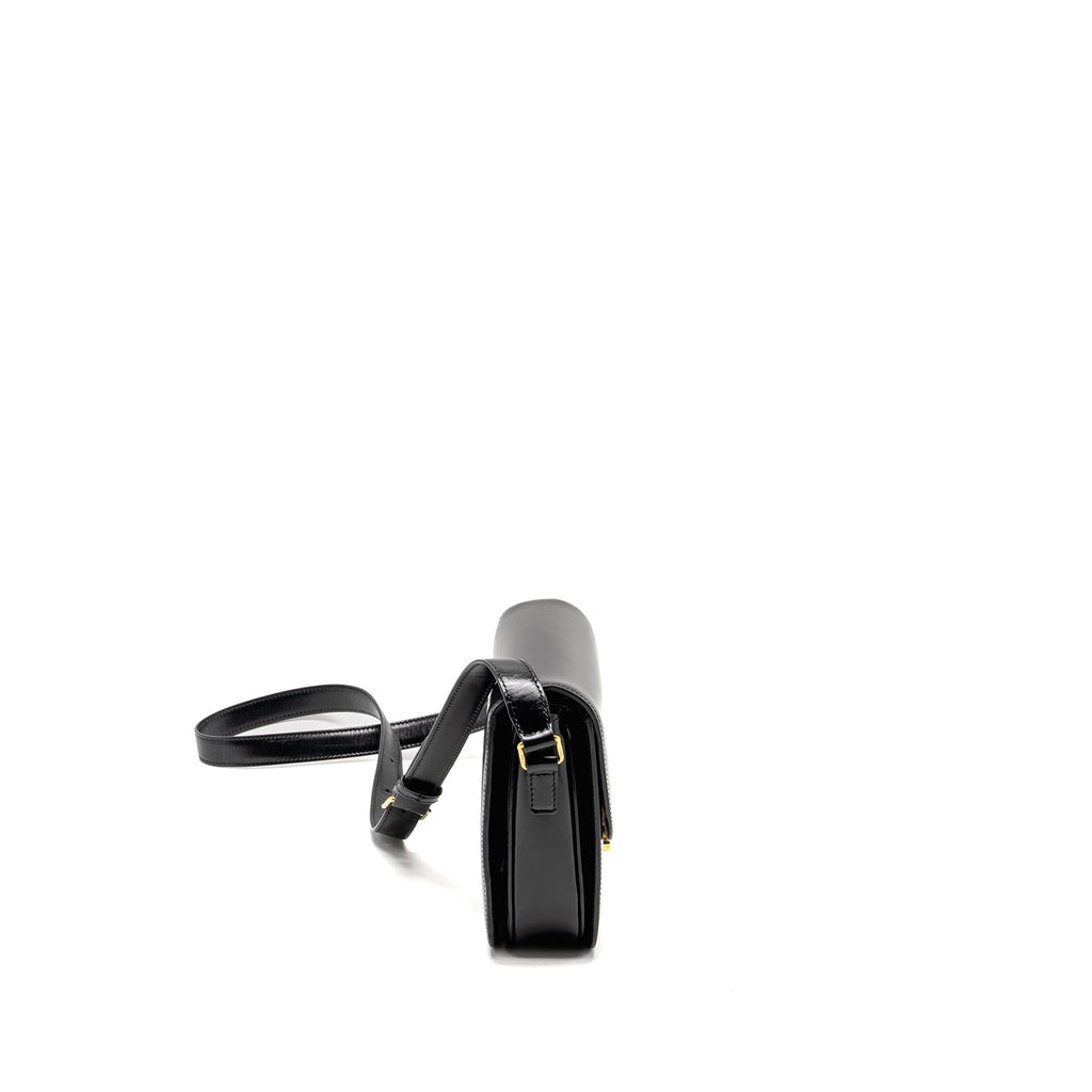 CELINE CLASSIC TRIOMPHE BAG SHINY CALFSKIN BLACK GHW