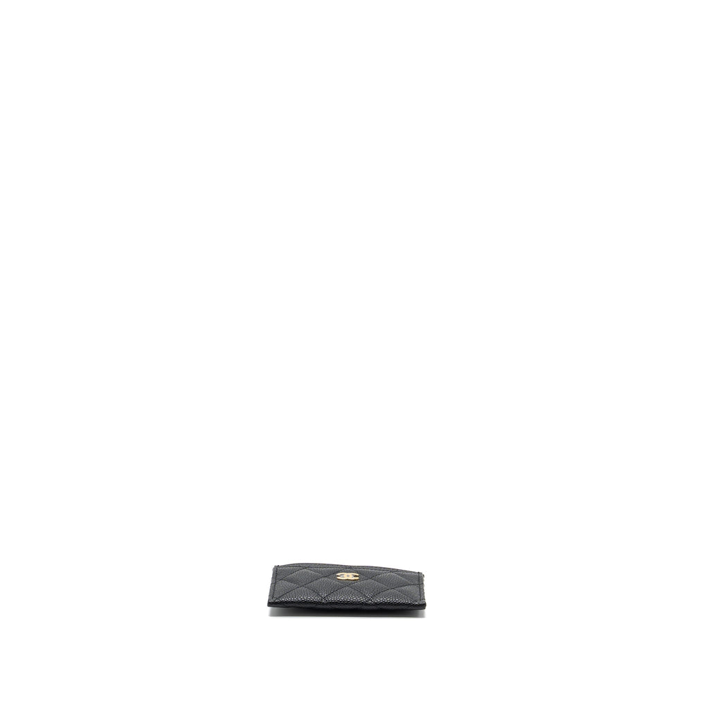 CHANEL CLASSIC CARD HOLDER CAVIAR BLACK GHW(MICROCHIP)