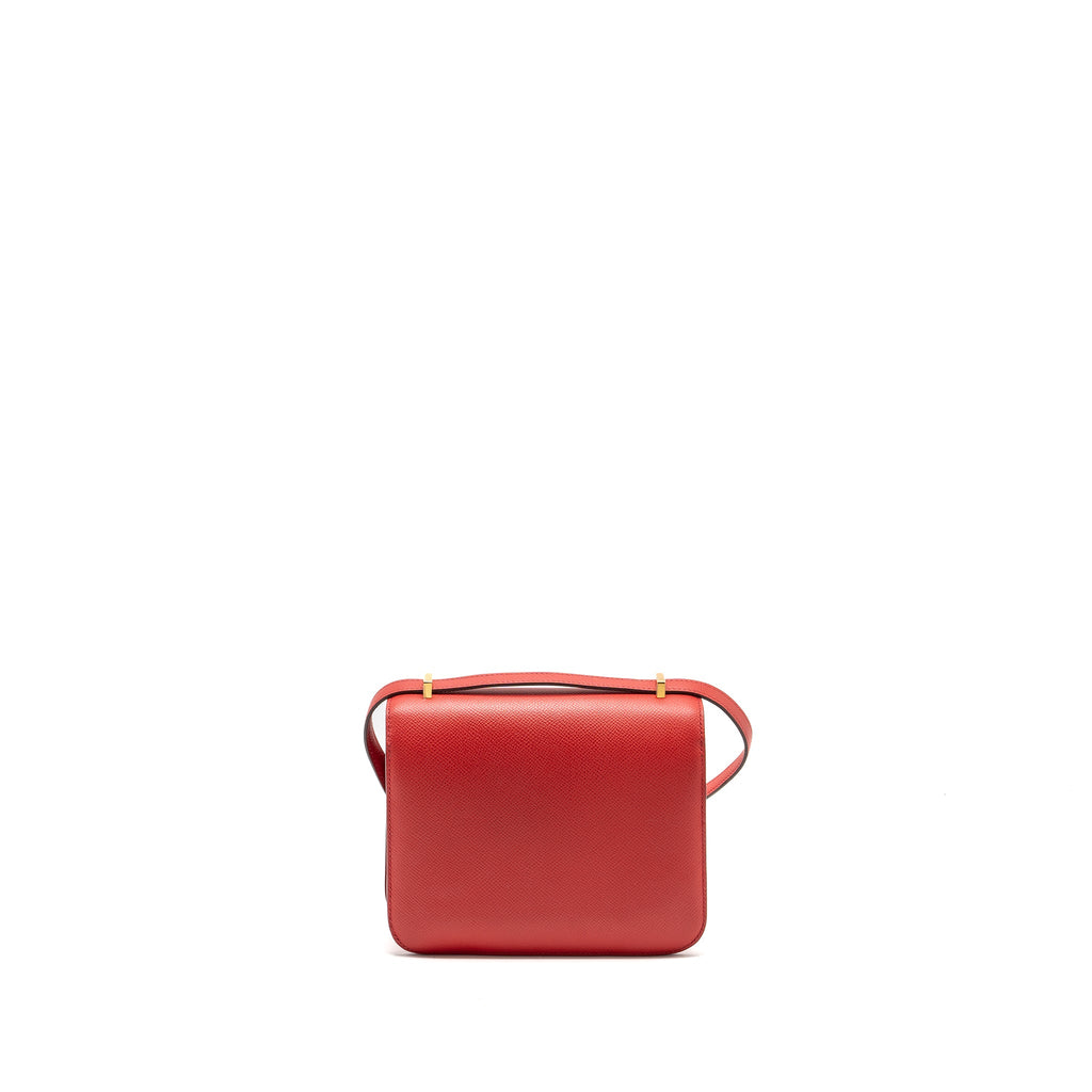 HERMES MINI CONSTANCE EPSOM Q5 ROUGE CASAQUE GHW