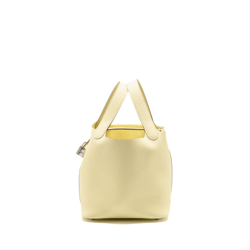 HERMES PICOTIN 18 LOCK BAG CLEMENCE JAUNE MILTON SHW