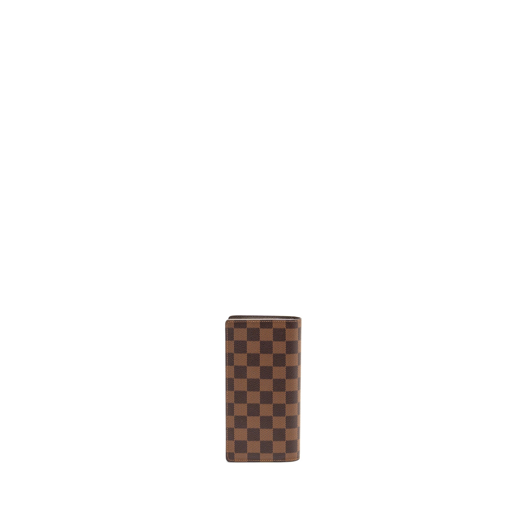 LOUIS VUITTON BRAZZA LONG WALLET DAMIER EBENE CANVAS GHW