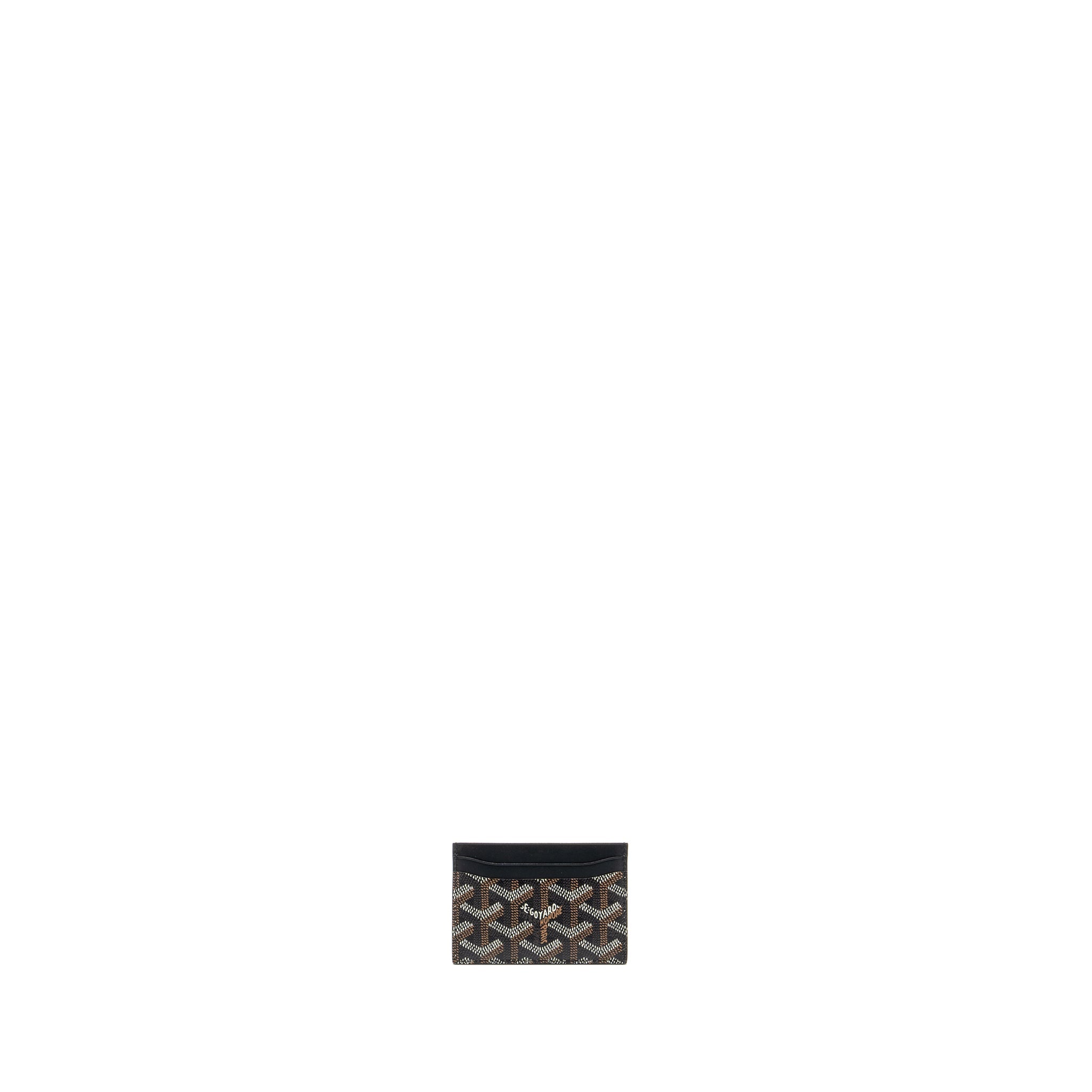 GOYARD SAINT-SULPICE CARD WALLET GOYARDINE CANVAS BLACK