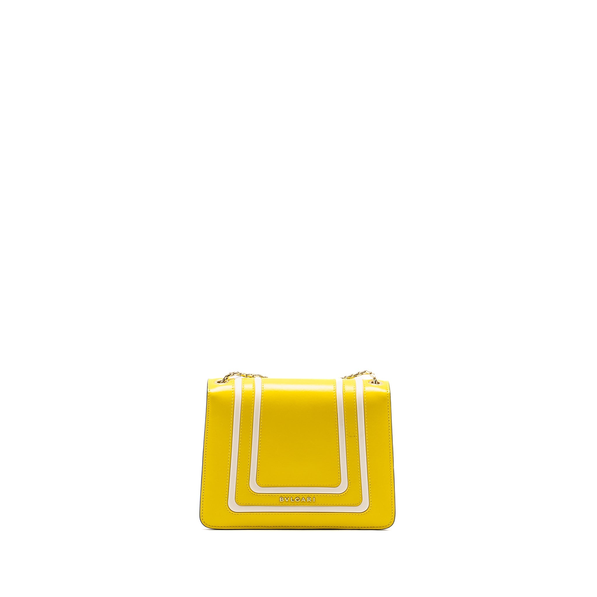 BVLGARI SERPENTI FOREVER CROSSBODY BAG CALFSKIN YELLOW/WHITE LGHW