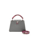 LOUIS VUITTON CAPUCINE BB PYTHON/TAURILLON LEATHER GREY SHW
