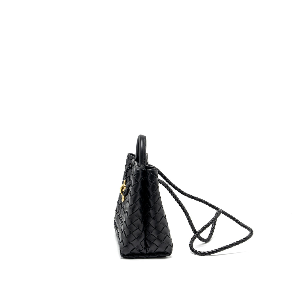 BOTTEGA VENETA SMALL ANDIAMO BAG LAMBSKIN BLACK GHW