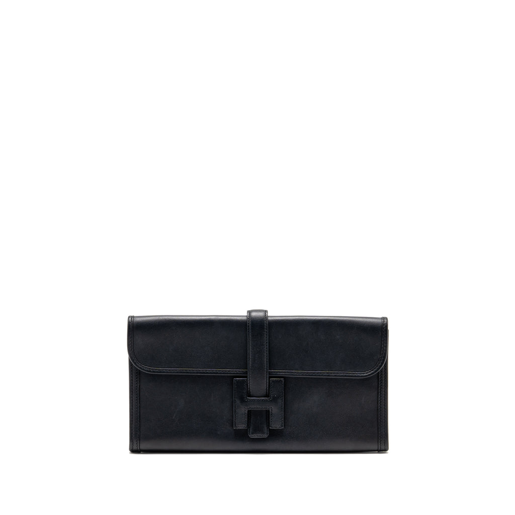 HERMES JIGE ELAN CLUTCH 29 SWIFT BLACK