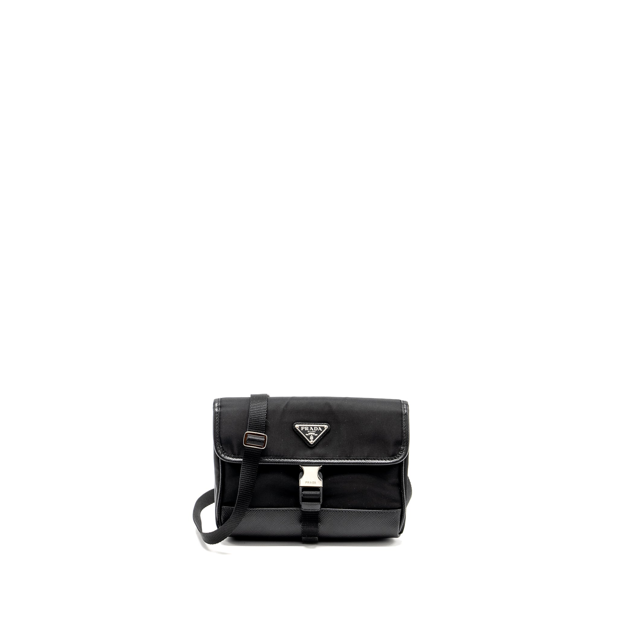 PRADA SMARTPHONE CASE RE-NYLON AND SAFFIANO LEATHER BLACK SHW