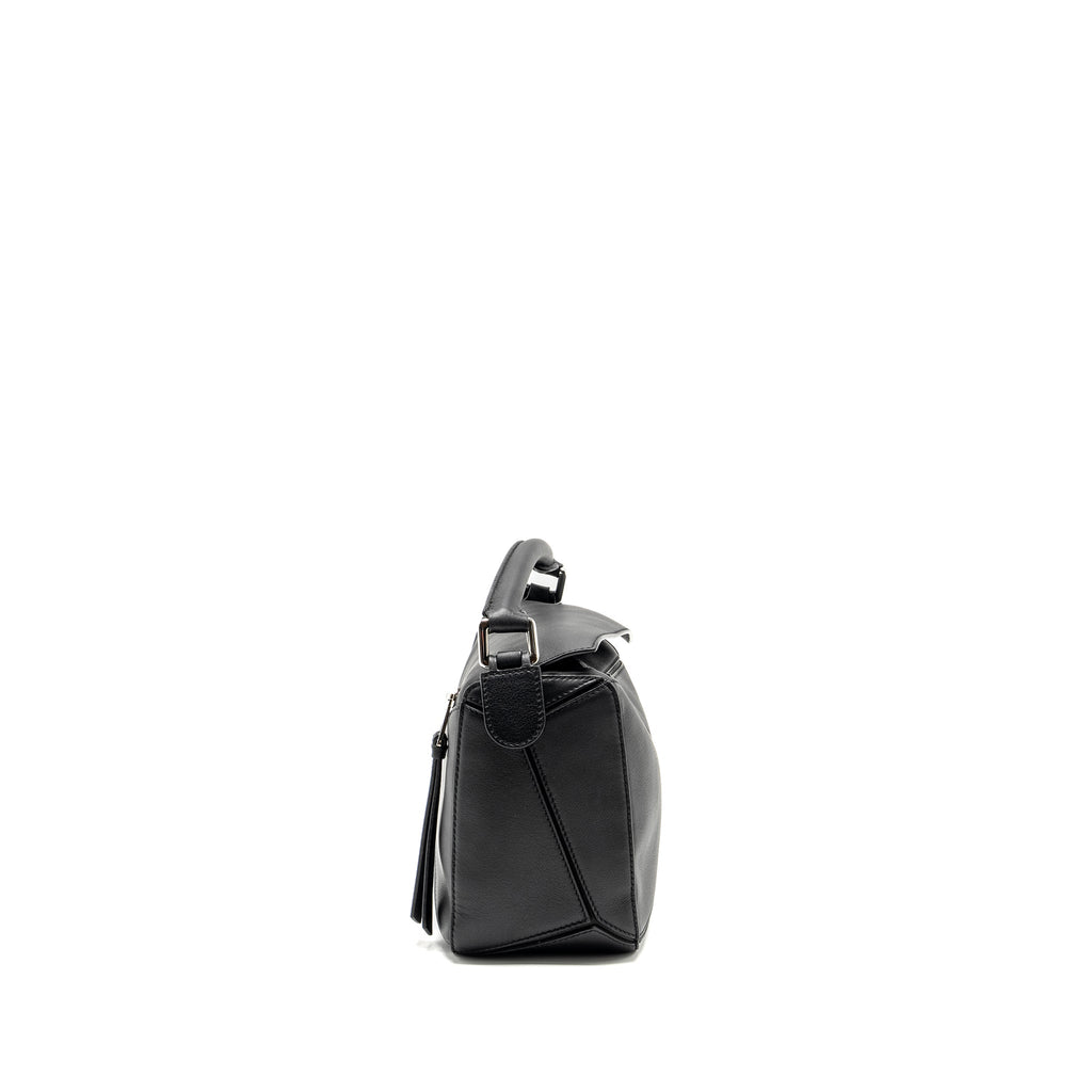 LOEWE SMALL PUZZLE BAG CALFSKIN BLACK SHW