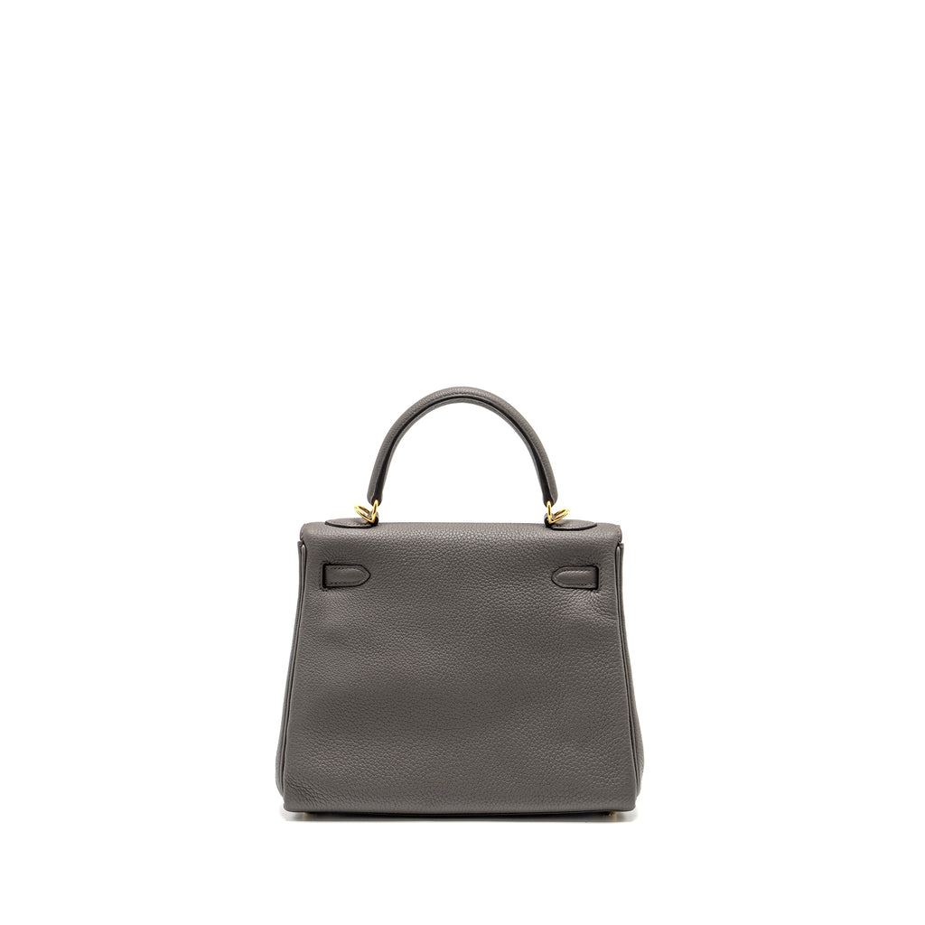 HERMES KELLY 25 TOGO GRIS ETAIN GHW
