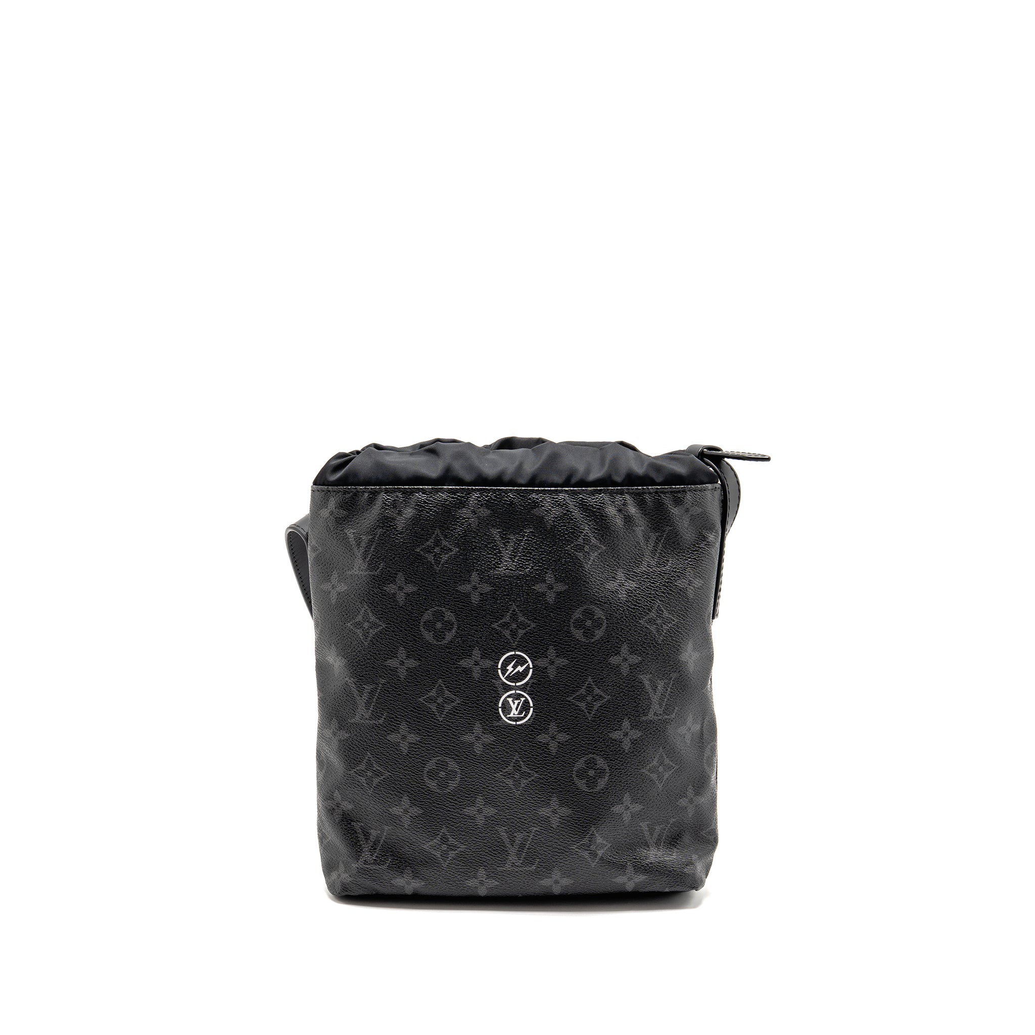 LOUIS VUITTON MONOGRAM ECLIPSE FRAGMENT NANO BAG CANVAS BLACK SHW