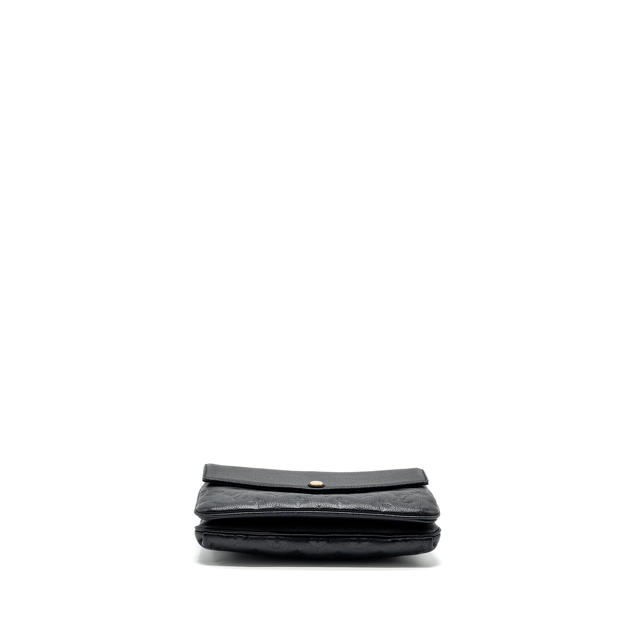 LOUIS VUITTON ENVELOP POCHETTE MONOGRAM EMPREINTE BLACK GHW