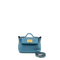 HERMES MINI 24/24 2424-21 BAG EVERCOLOR/SWIFT NEW BLEU JEAN GHW