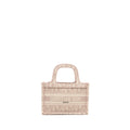 DIOR MINI BOOK TOTE OBLIQUE EMBROIDERY PINK