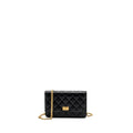 CHANEL 2.55 WALLET ON CHAIN AGED CALFSKIN BLACK BRUSHED GHW (MICROCHIP)
