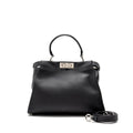 FENDI MEDIUM PEEKABOO BAG SELLERIA LEATHER BLACK SHW