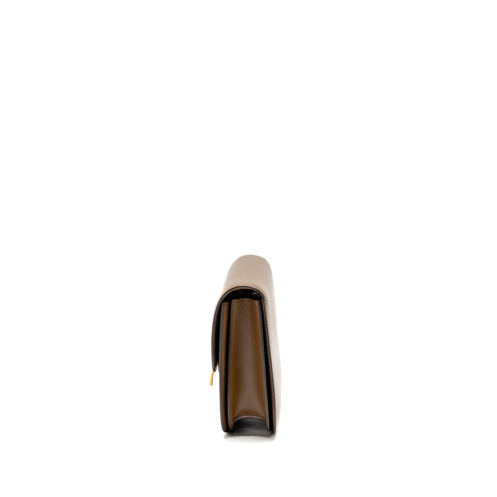 CELINE MEDIUM CLASSIC BOX BAG CALFSKIN CARAMEL GHW