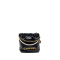 CHANEL 23S MINI 22 BAG WITH PEARL SHINY CALFSKIN GHW (MICROCHIP)