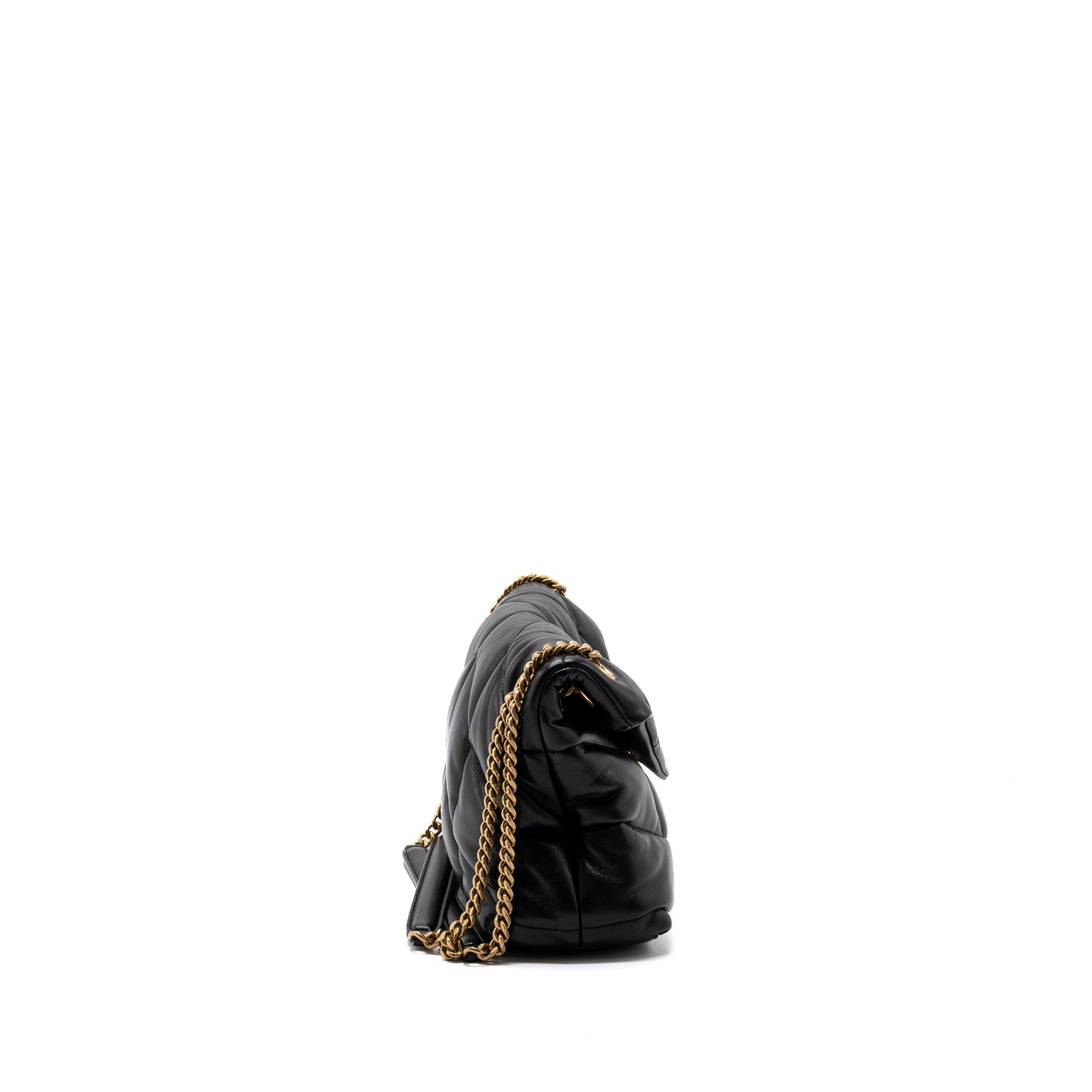 SAINT LAURENT/YSL SMALL PUFFER QUILTED NAPPA BLACK GHW
