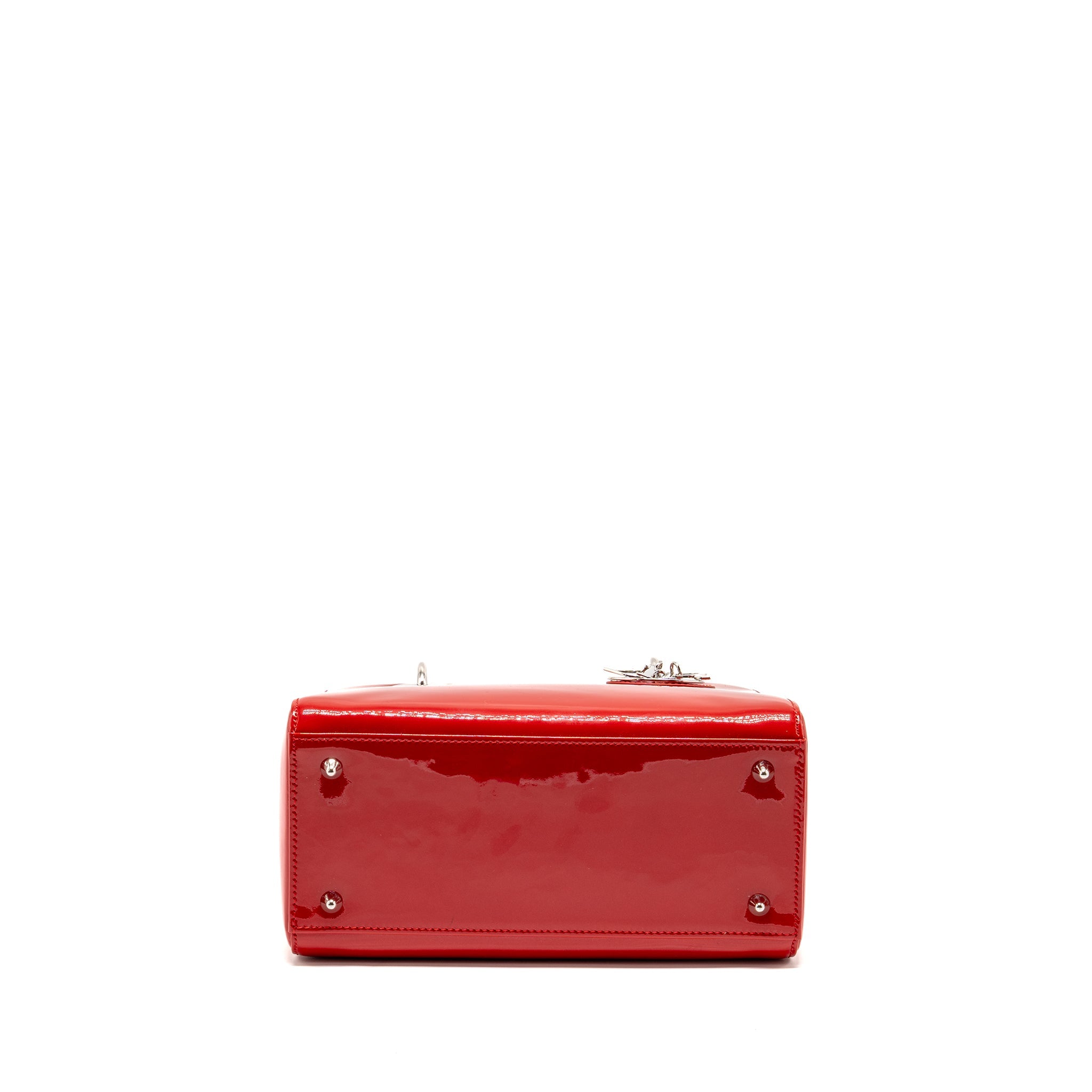 DIOR MEDIUM LADY DIOR PATENT RED SHW