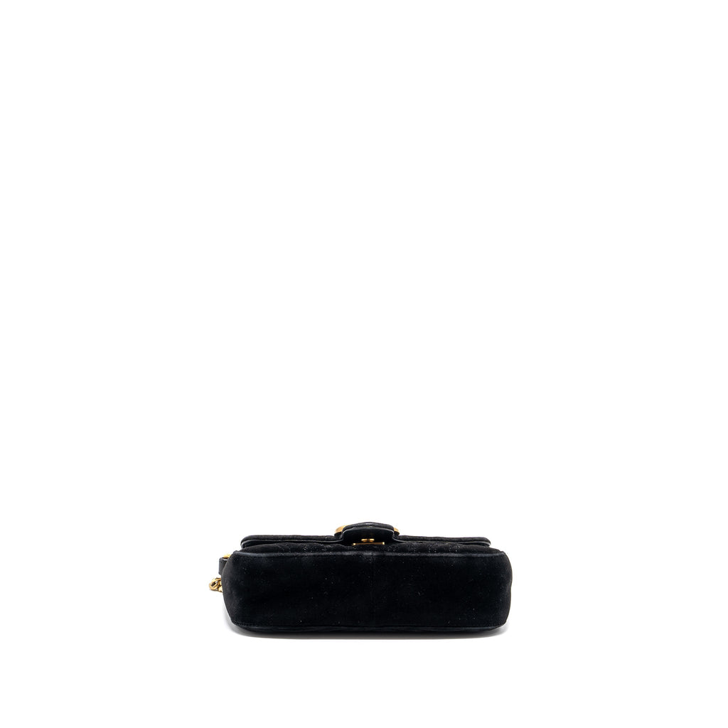 GUCCI MINI MARMONT VELVET BLACK GHW