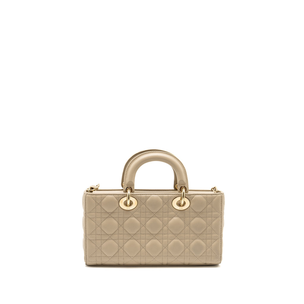 DIOR MEDIUM LADY D-JOY BAG LAMBSKIN BEIGE LGHW