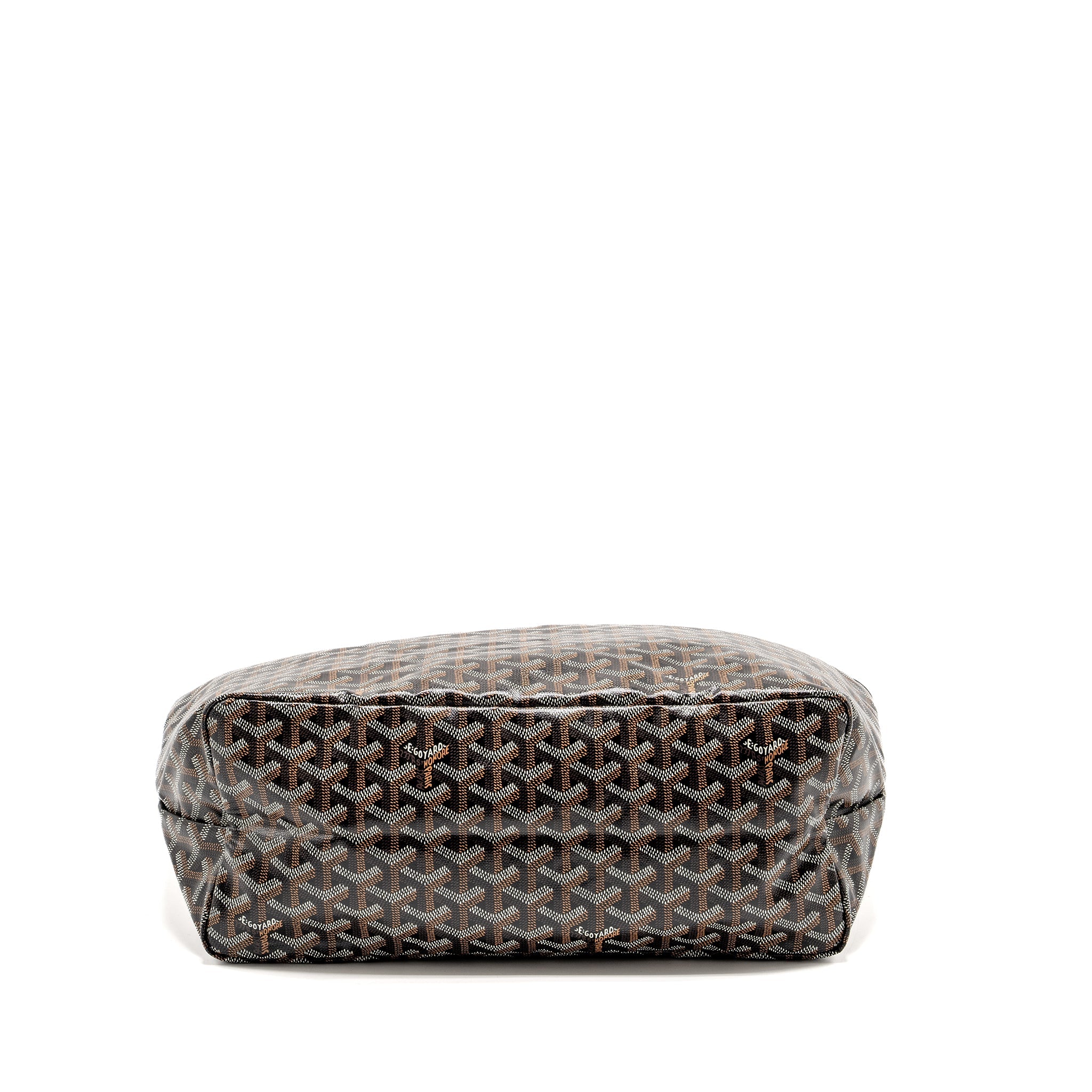 GOYARD SAINT LOUIS TOTE PM GOYARDLINE CANVAS / CALFSKIN BLACK SHW
