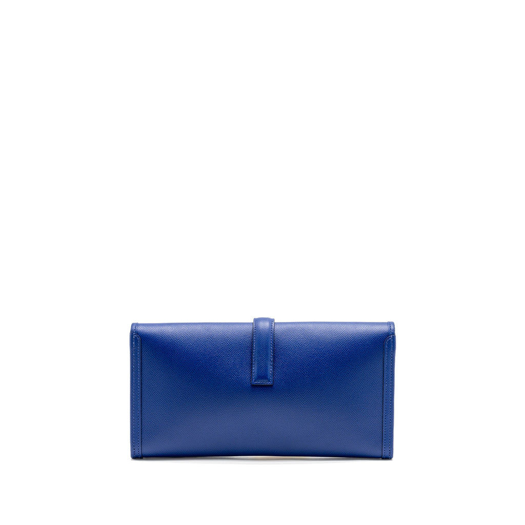 HERMES JIGE CLUTCH EPSOM BLUE ELECTRIC
