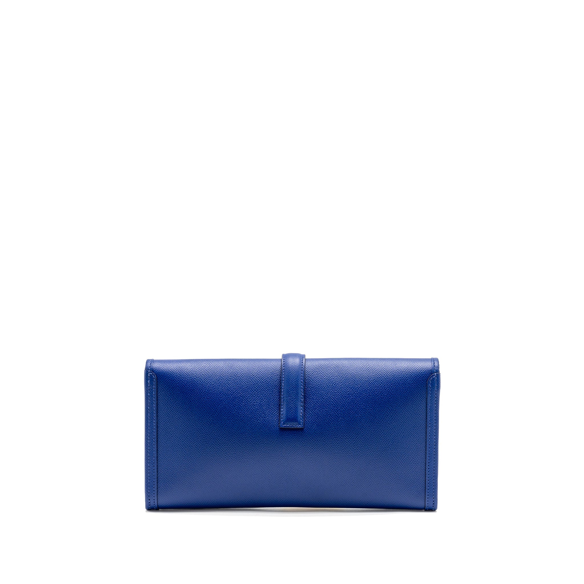 HERMES JIGE CLUTCH EPSOM BLUE ELECTRIC