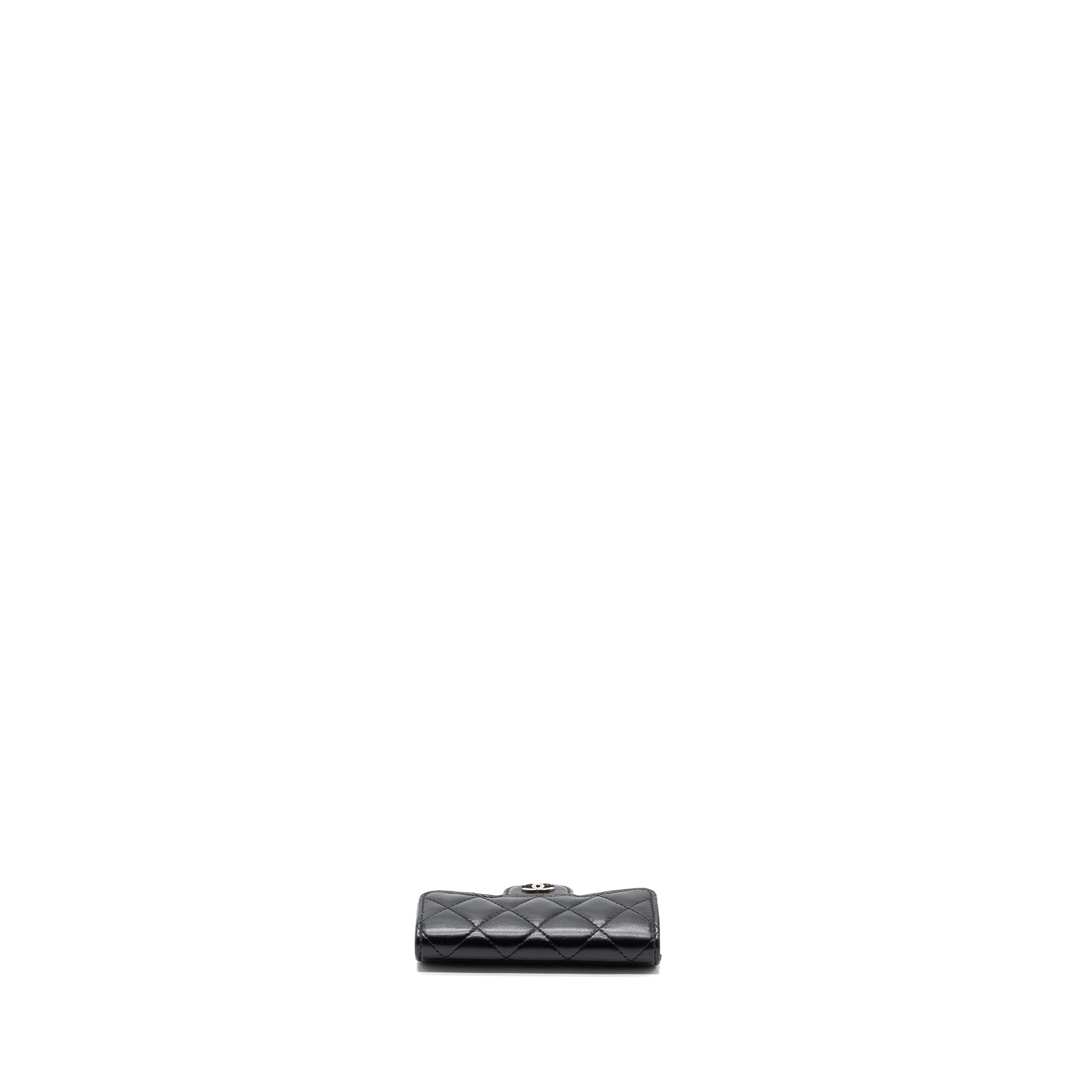 CHANEL CLASSIC FLAP CARD HOLDER LAMBSKIN BLACK SHW