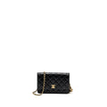 CHANEL 22S PEARL CRUSH WALLET ON CHAIN LAMBSKIN BLACK BRUSHED GHW (MICROCHIP)