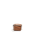 LOEWE NANO PUZZLE BAG CALFSKIN BROWN SHW
