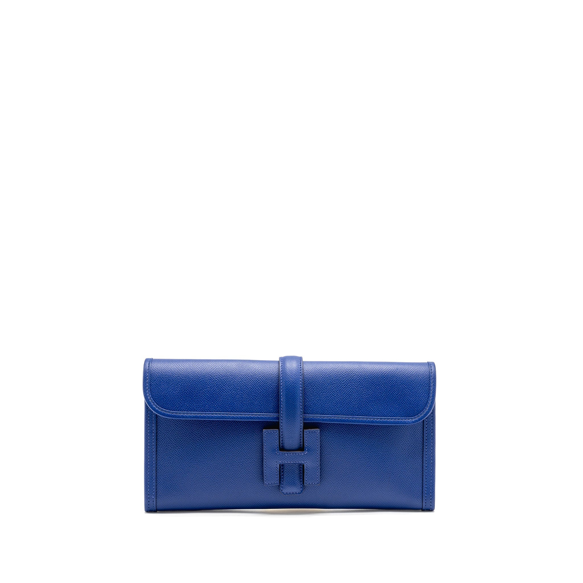 HERMES JIGE CLUTCH EPSOM BLUE ELECTRIC