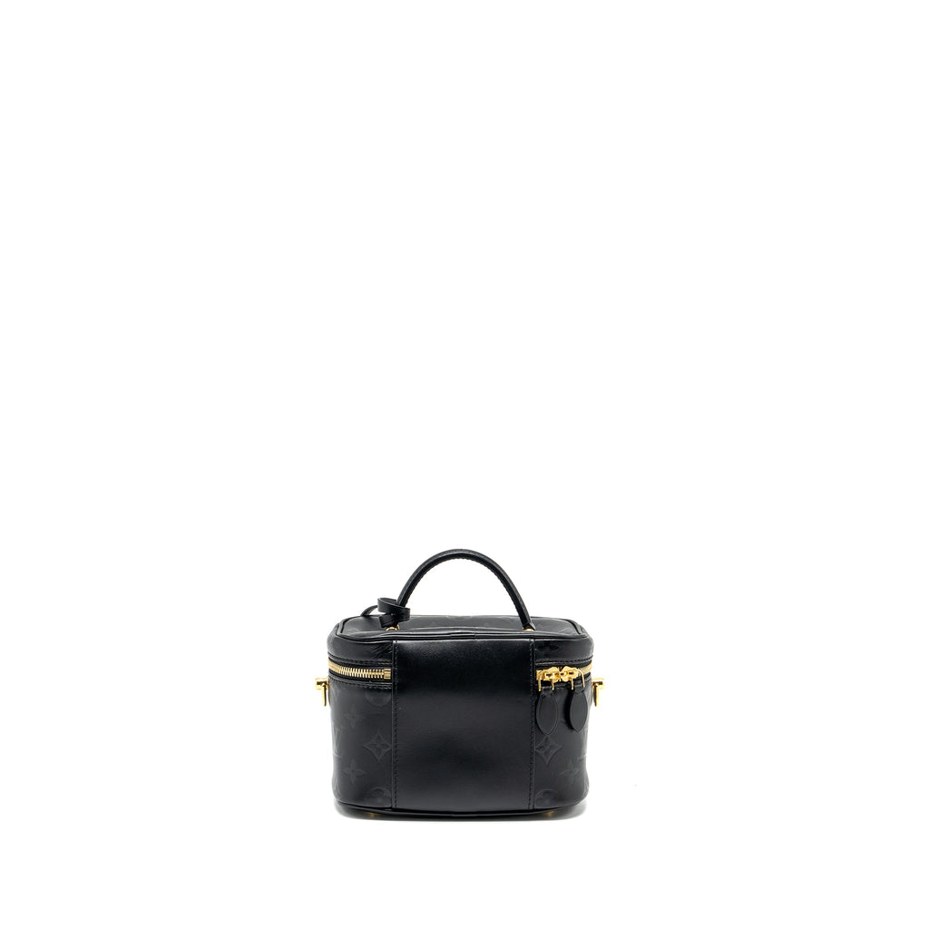 LOUIS VUITTON VANITY CASE PM MONOGRAM LAMBSKIN BLACK GHW
