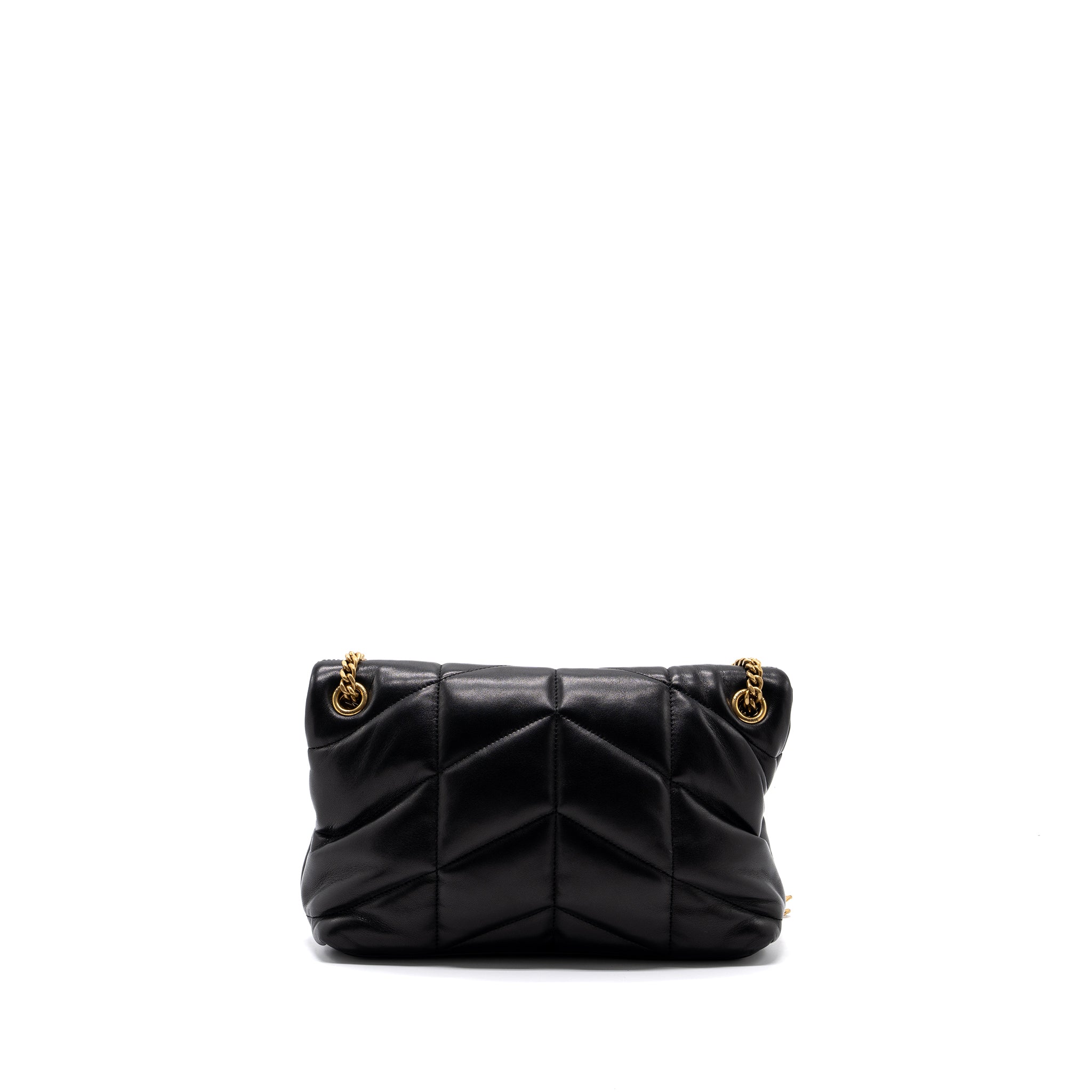 SAINT LAURENT/YSL SMALL PUFFER QUILTED NAPPA BLACK GHW