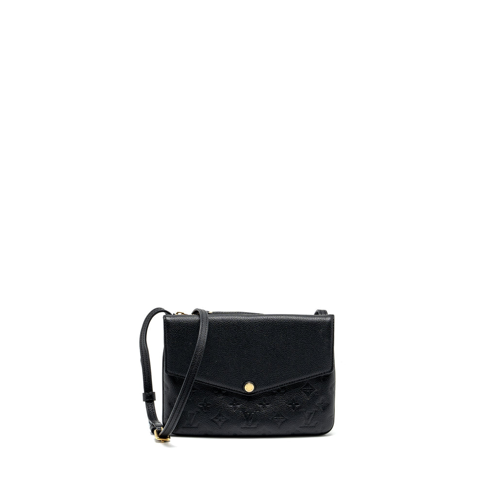 LOUIS VUITTON ENVELOP POCHETTE MONOGRAM EMPREINTE BLACK GHW
