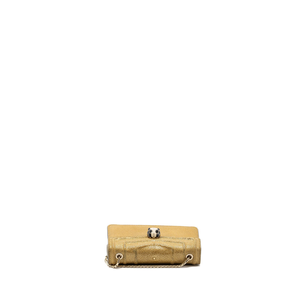 BVLGARI SERPENTI FOREVER CROSSBODY BAG STINGRAY LEATHER GOLD LGHW